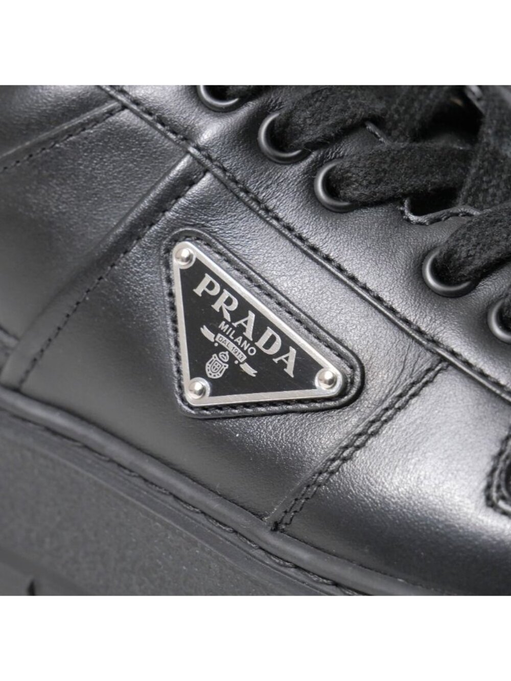 Prada Sneakers 7.5 Leather Shoes - Picture 4 of 9